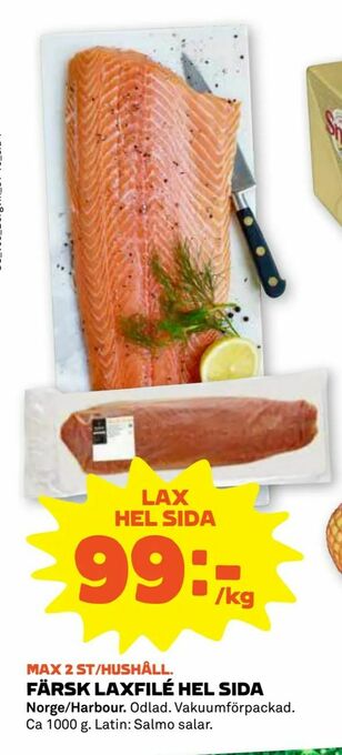 Coop Forum FÄRSK LAXFILÉ HEL SIDA erbjuda