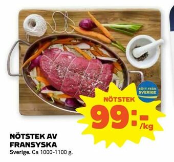 Stora Coop Nötstek av fransyska erbjuda