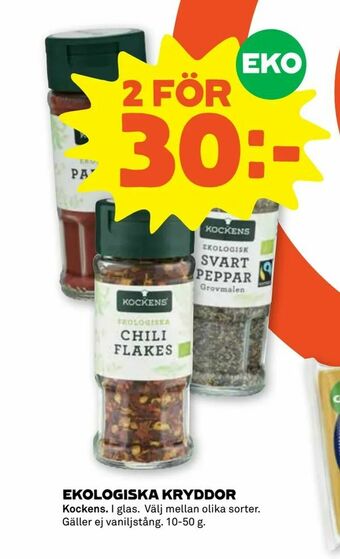Stora Coop Ekologiska kryddor erbjuda