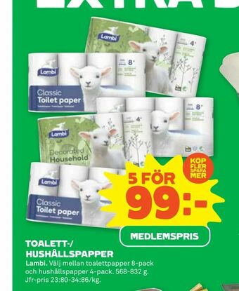 Stora Coop Toalett-/ hushållspapper erbjuda