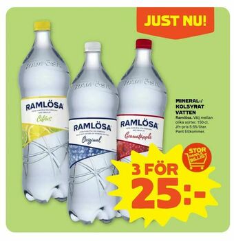 Stora Coop Mineral-/ kolsyrat vatten erbjuda