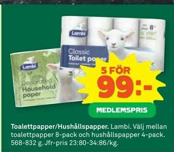 Stora Coop Toalettpapper/Hushållspapper erbjuda