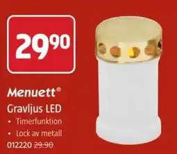 Jula Menuett Gravljus LED erbjuda