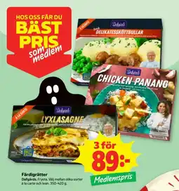 Stora Coop Dafgårds färdigrätter erbjuda