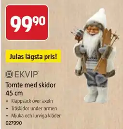 Jula Ekvip tomte med skidor erbjuda