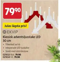 Jula Ekvip klassisk adventsljusstake led erbjuda