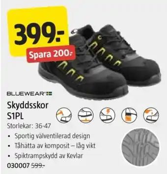 Bluewear skyddsskor s1pl