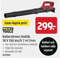 Jula Meec tools batteridriven lövblås erbjuda