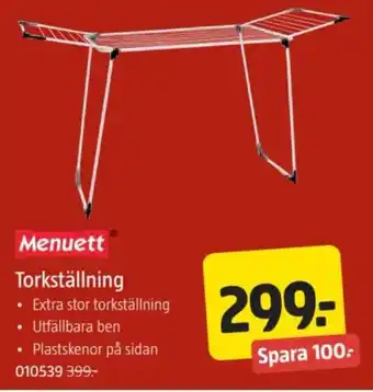 Menuett torkställning