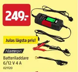 Jula Hamron batteriladdare 6/12 v 4 a erbjuda