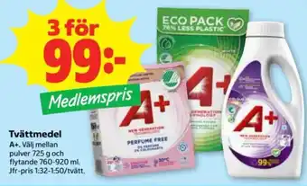 A+ tvättmedel