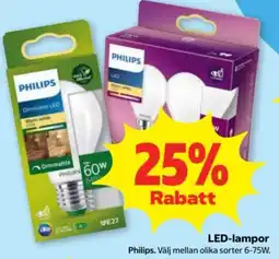 Stora Coop Philips led-lampor erbjuda