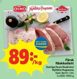 Stora Coop Färsk fläskkotlett erbjuda
