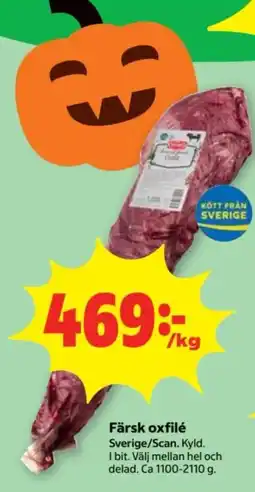Stora Coop Färsk oxfilé erbjuda