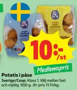 Stora Coop Potatis i påse erbjuda