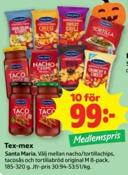 Stora Coop Santa Maria tex-mex erbjuda