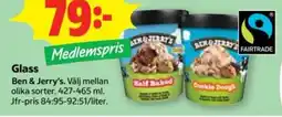 Stora Coop Ben & Jerry's glass erbjuda