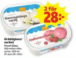 Stora Coop Triumf Glass Gräddglass/sorbet erbjuda
