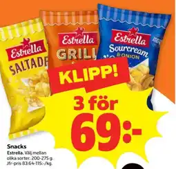 Stora Coop Estrella snacks erbjuda