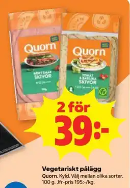 Stora Coop Quorn vegetariskt pålägg erbjuda