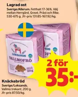 Stora Coop Leksands knäckebröd erbjuda