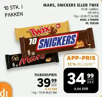 Mars, snickers eller twix