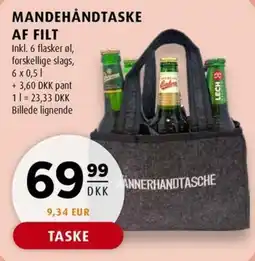 Scandinavian Park Mandehåndtaske af filt erbjuda