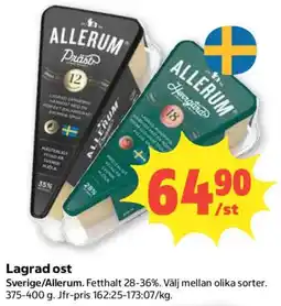 Coop Allerum lagrad ost erbjuda