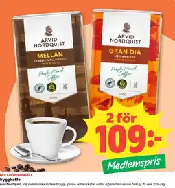 Coop Arvid Nordquist bryggkaffe erbjuda