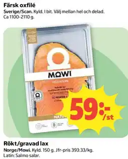 Coop Mowi färsk oxfile erbjuda