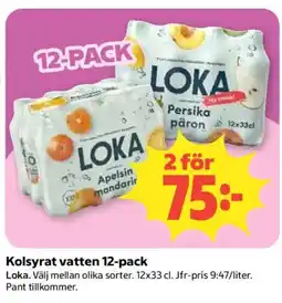 Coop Loka kolsyrat vatten erbjuda