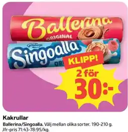 Coop Ballerina Singoalla erbjuda