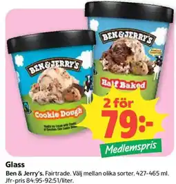 Coop Ben & Jerry's Glass erbjuda