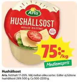 Coop Arla Hushållsost erbjuda