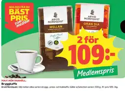Coop Arvid Nordquist bryggkaffe erbjuda