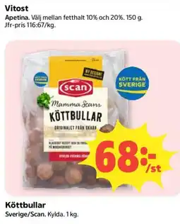 Coop Scan köttbullar erbjuda