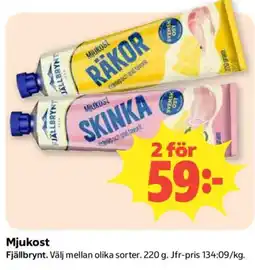 Coop Fjällbrynt mjukost erbjuda