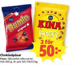 Coop Fazer chokladpåsar erbjuda