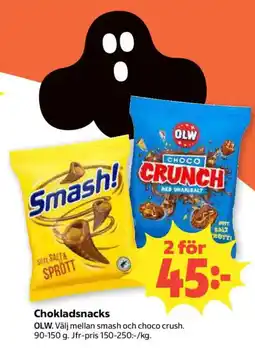 Coop Olw chokladsnacks erbjuda