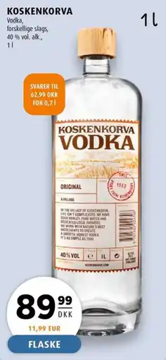 Scandinavian Park Koskenkorva vodka erbjuda