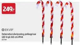 Jula Ekvip dekorationsbelysning polkagrisar erbjuda