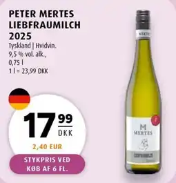 Scandinavian Park Peter Mertes Liebfraumilch erbjuda