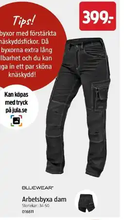 Jula Bluewear Arbetsbyxa dam erbjuda
