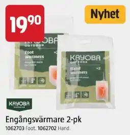 Jula Kayoba engångsvärmare 2-pk erbjuda