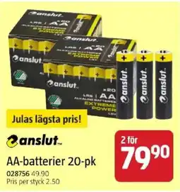 Jula anslut AA-batterier erbjuda