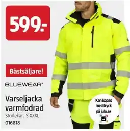 Jula Bluewear varseljacka varmfodrad erbjuda