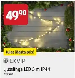 Jula Ekvip ljusslinga led 5 m ip44 erbjuda
