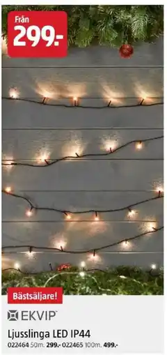 Jula Ekvip ljusslinga led ip44 erbjuda