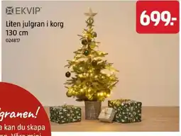 Jula Ekvip liten julgran i korg erbjuda