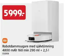 Jula Xiaomi Robotdammsugare med självtomning erbjuda